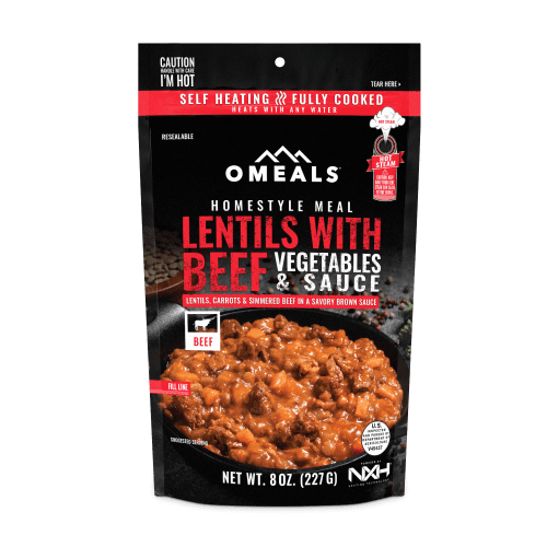 Omeals Lentils with beef Mockups 2020 Front