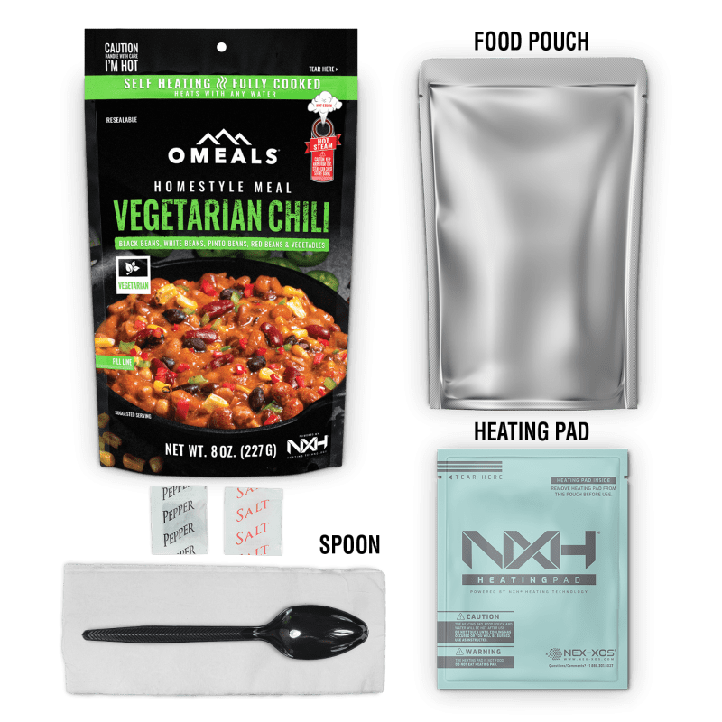 omeals Vegetarian Chili components 2020